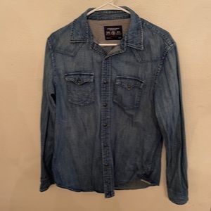 American Eagle Denim snap button down.